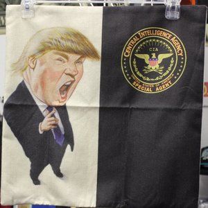 VINTAGE DONALD TRUMP CIA PILLOW CASE EUC